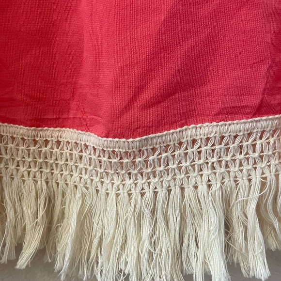 WOO Coral Cotton Fringe Trim Kaftan Tunic - Picture 6 of 9